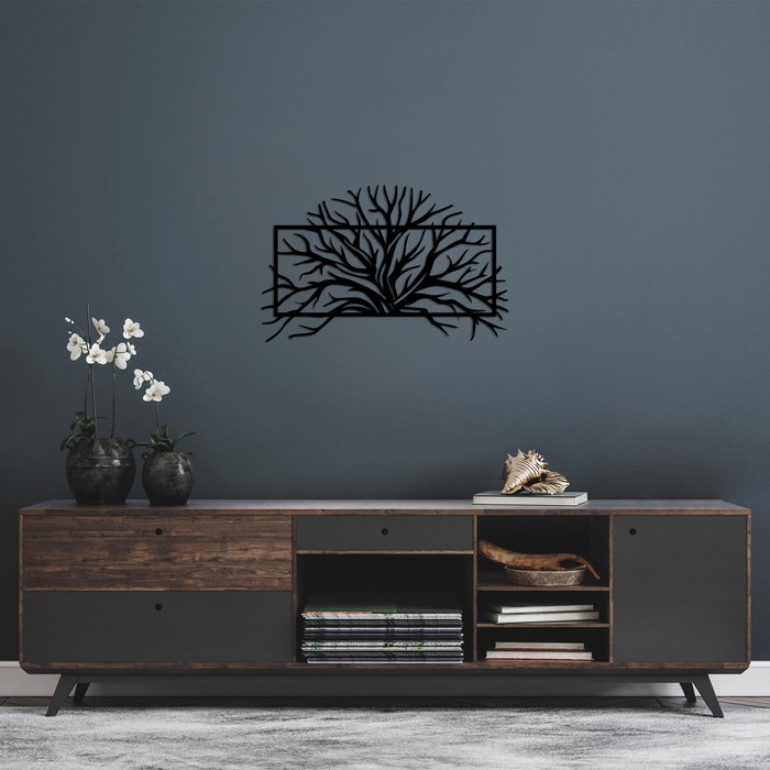 Wallity Tree 4 Escultura de pared de metal negra Wallity Tree 4 Escultura de pared de metal negra